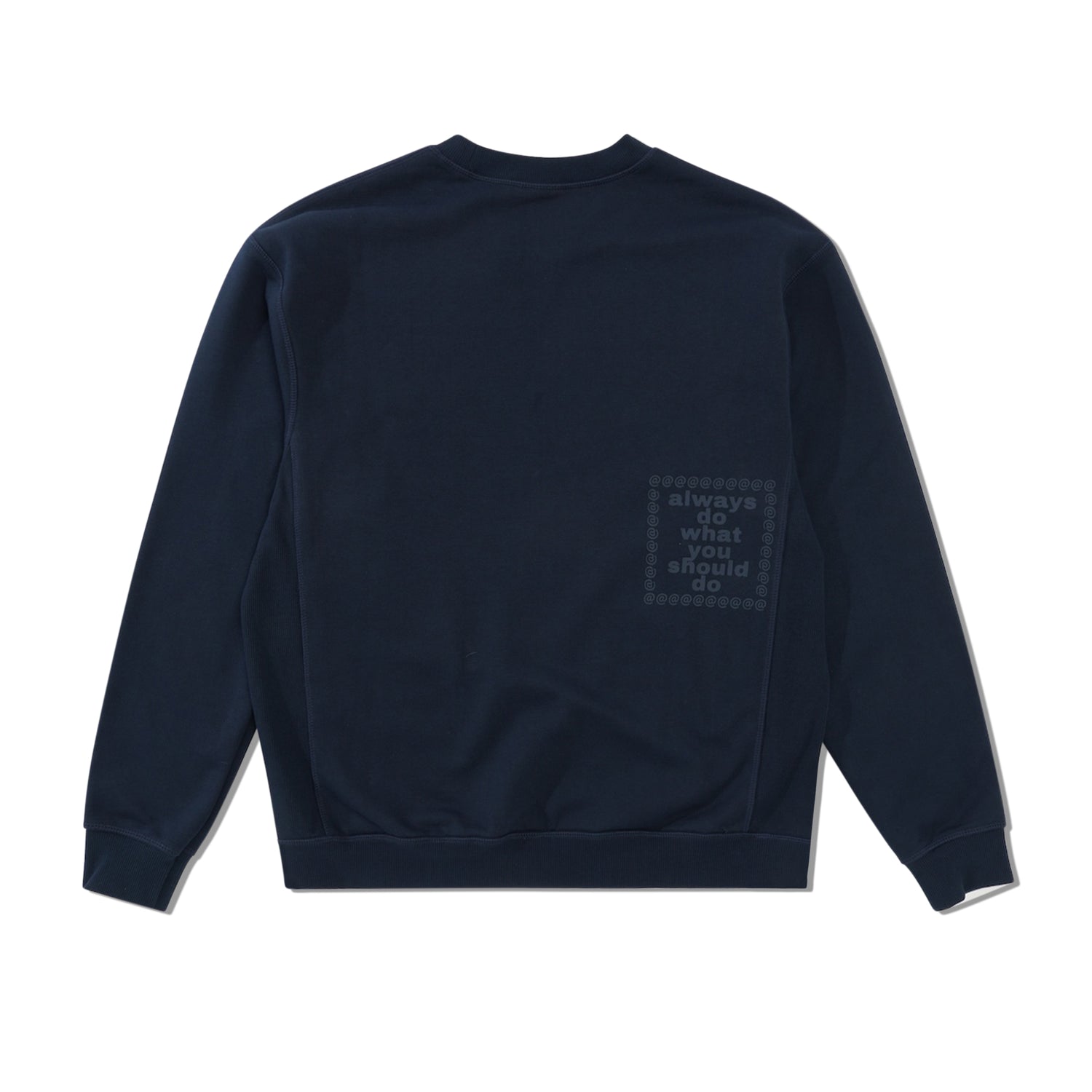 Zach Logo Embroidered Crewneck, Navy