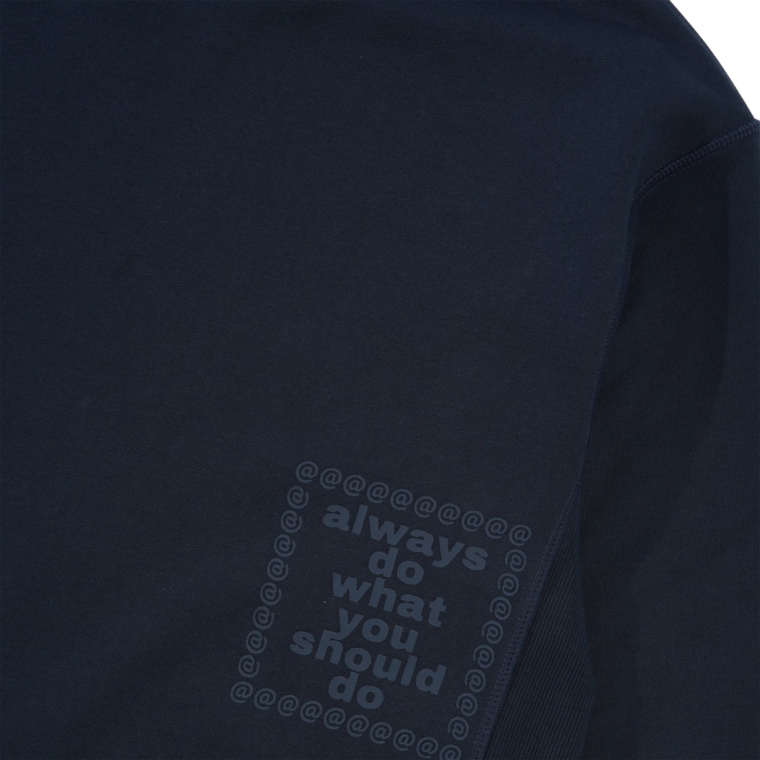 Zach Logo Embroidered Crewneck, Navy