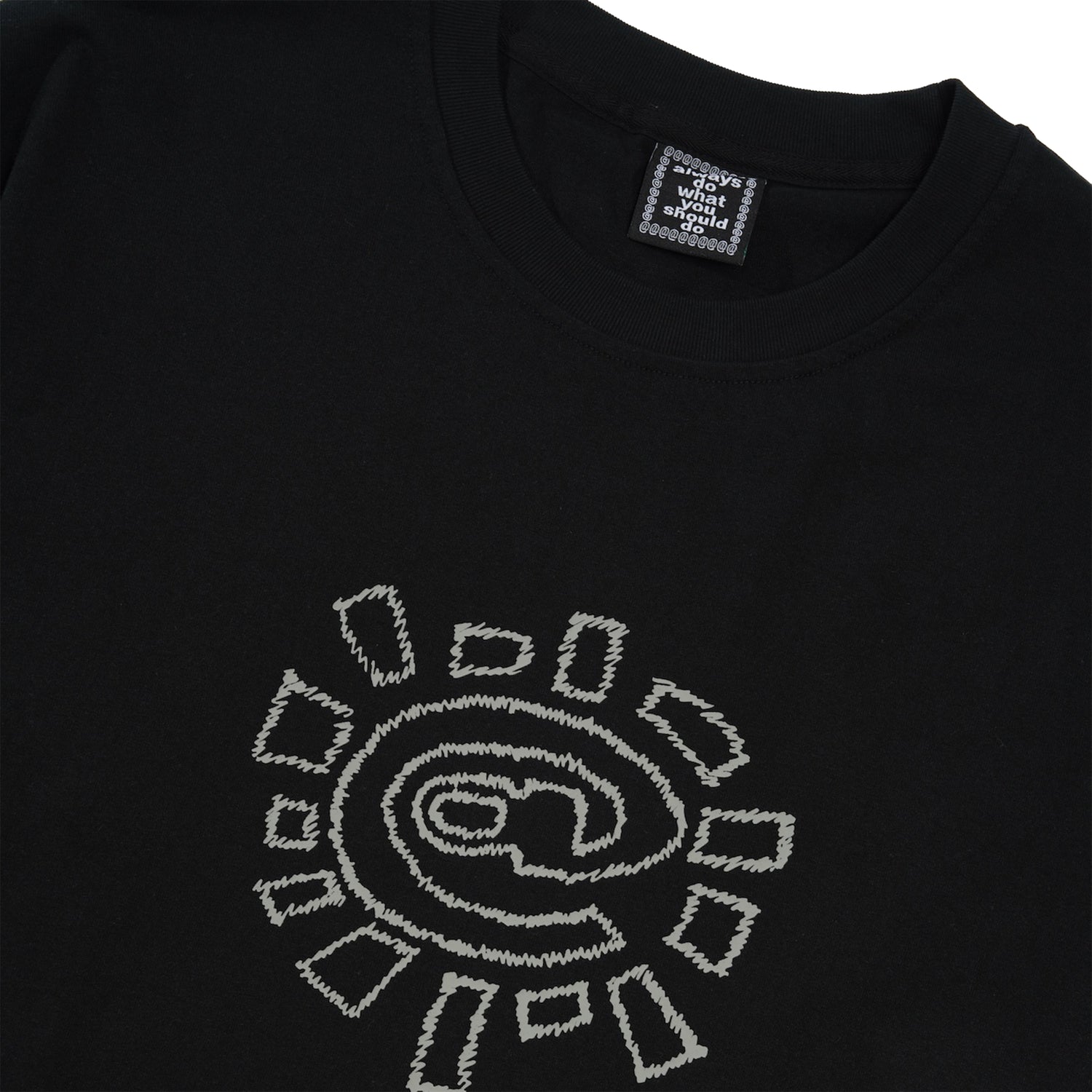 Sketchy @Sun Tee, Black