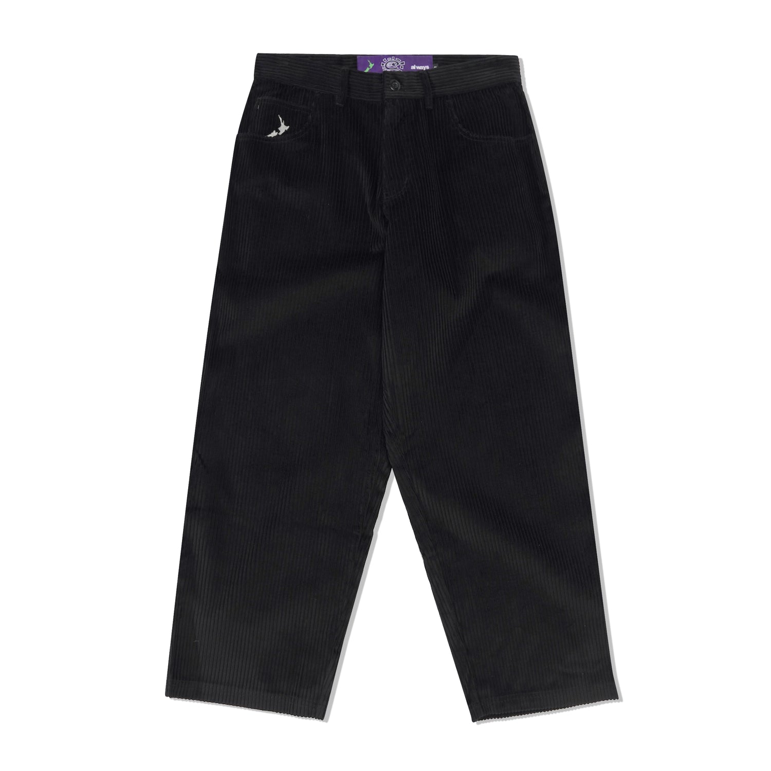 Relaxed Thick Corduroy Pants, Black