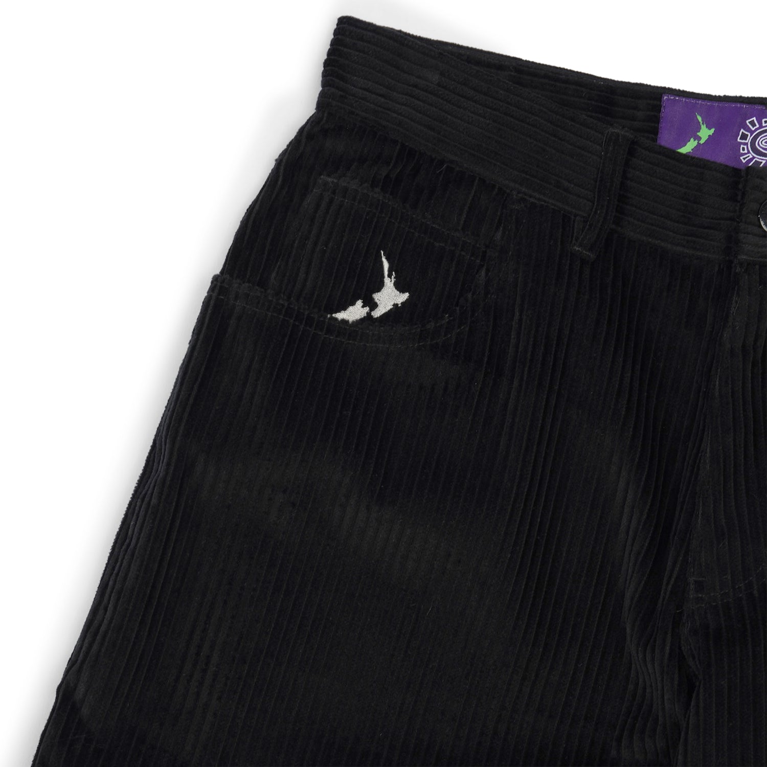 Relaxed Thick Corduroy Pants, Black