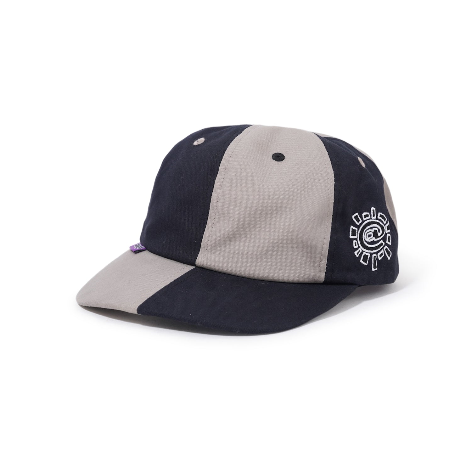 Mixed 6 Panel Hat, Grey / Black