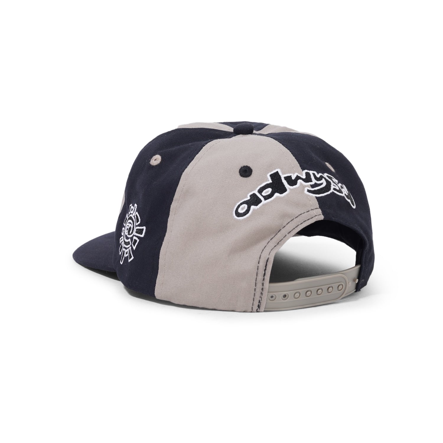 Mixed 6 Panel Hat, Grey / Black