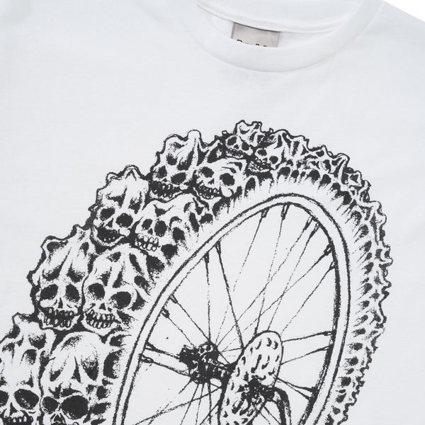 BoneshakerMTB Deathwheel Tee, White