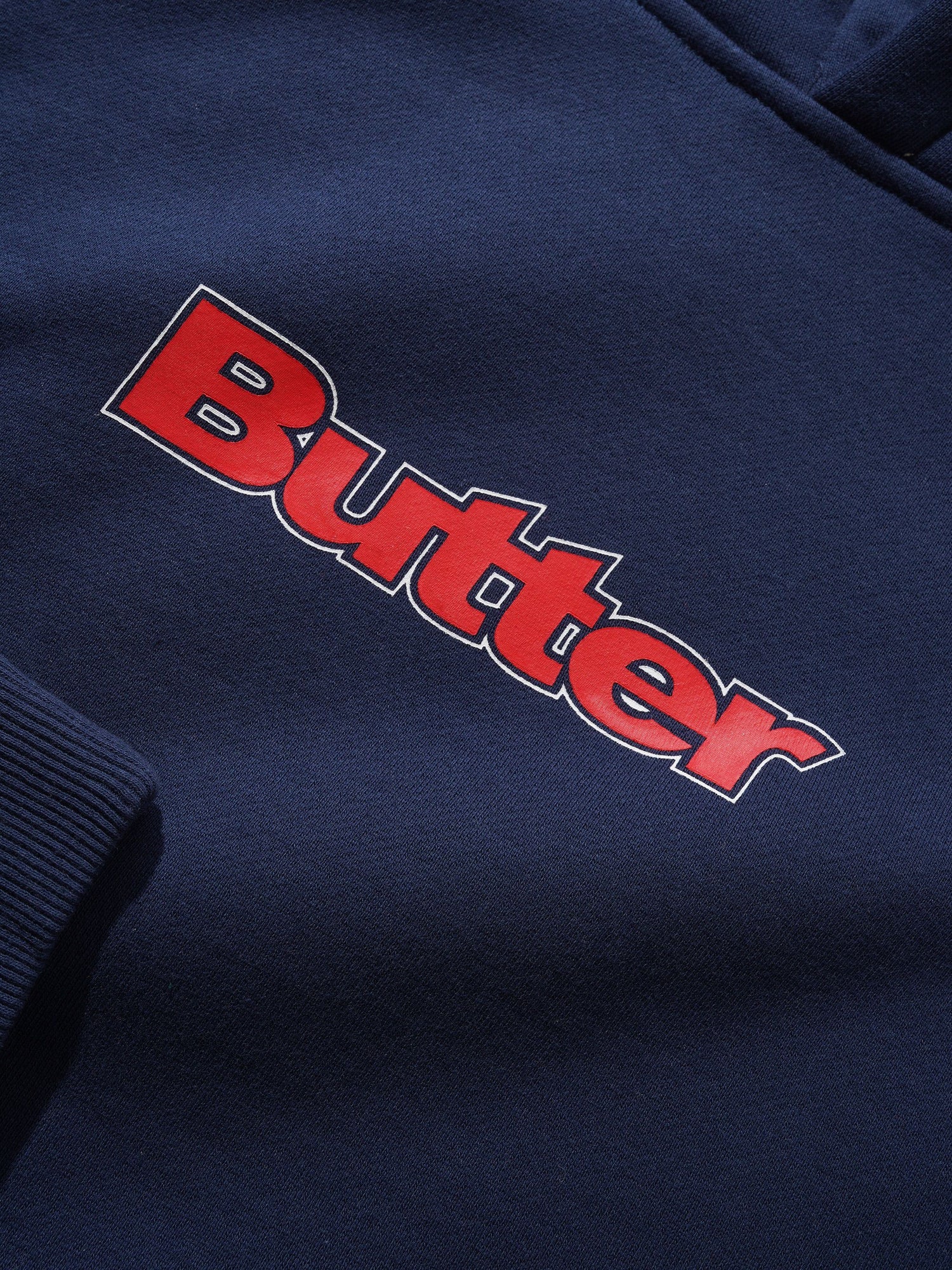 Outline Logo Pullover Hood, Navy