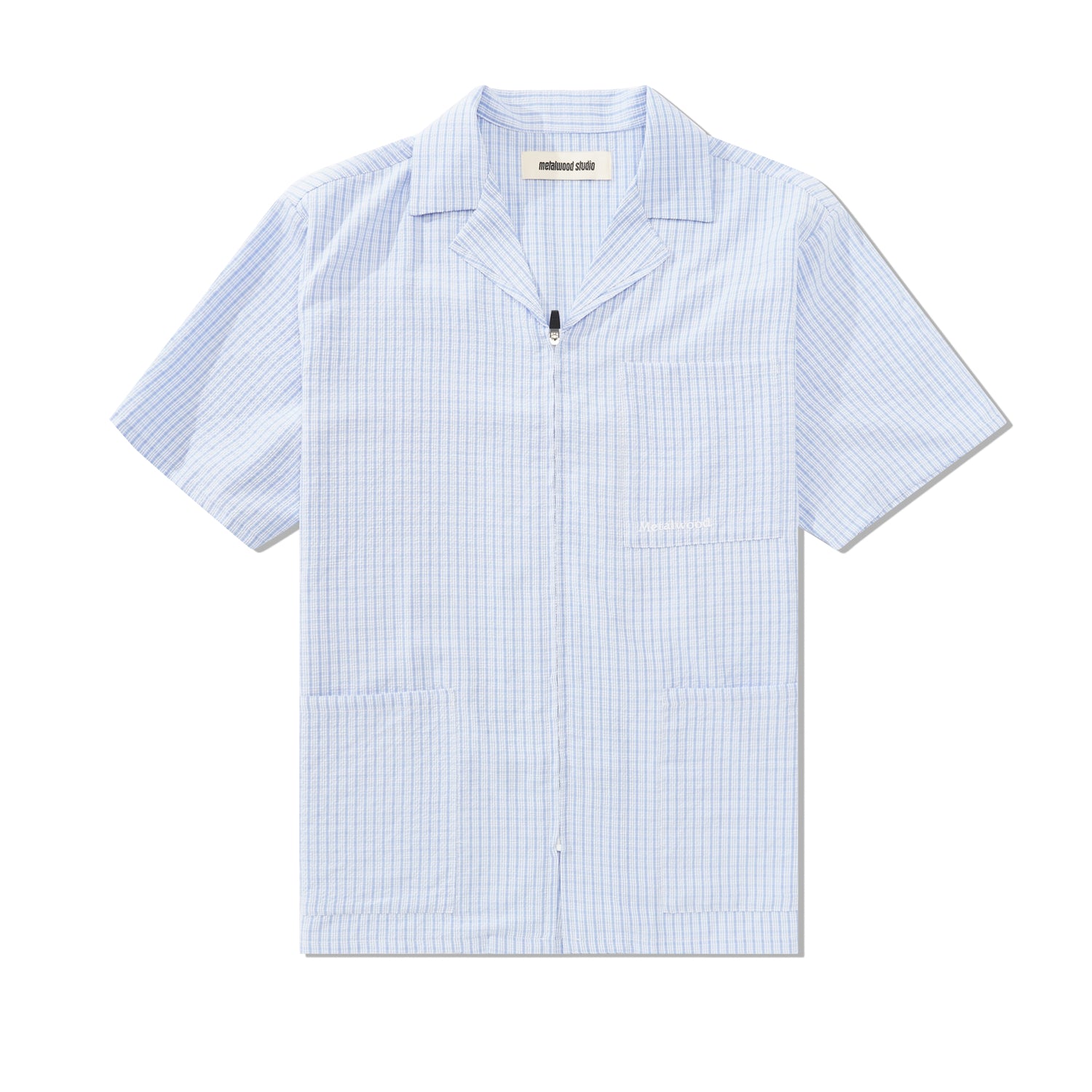 Textured Caddie Shirt, Blue