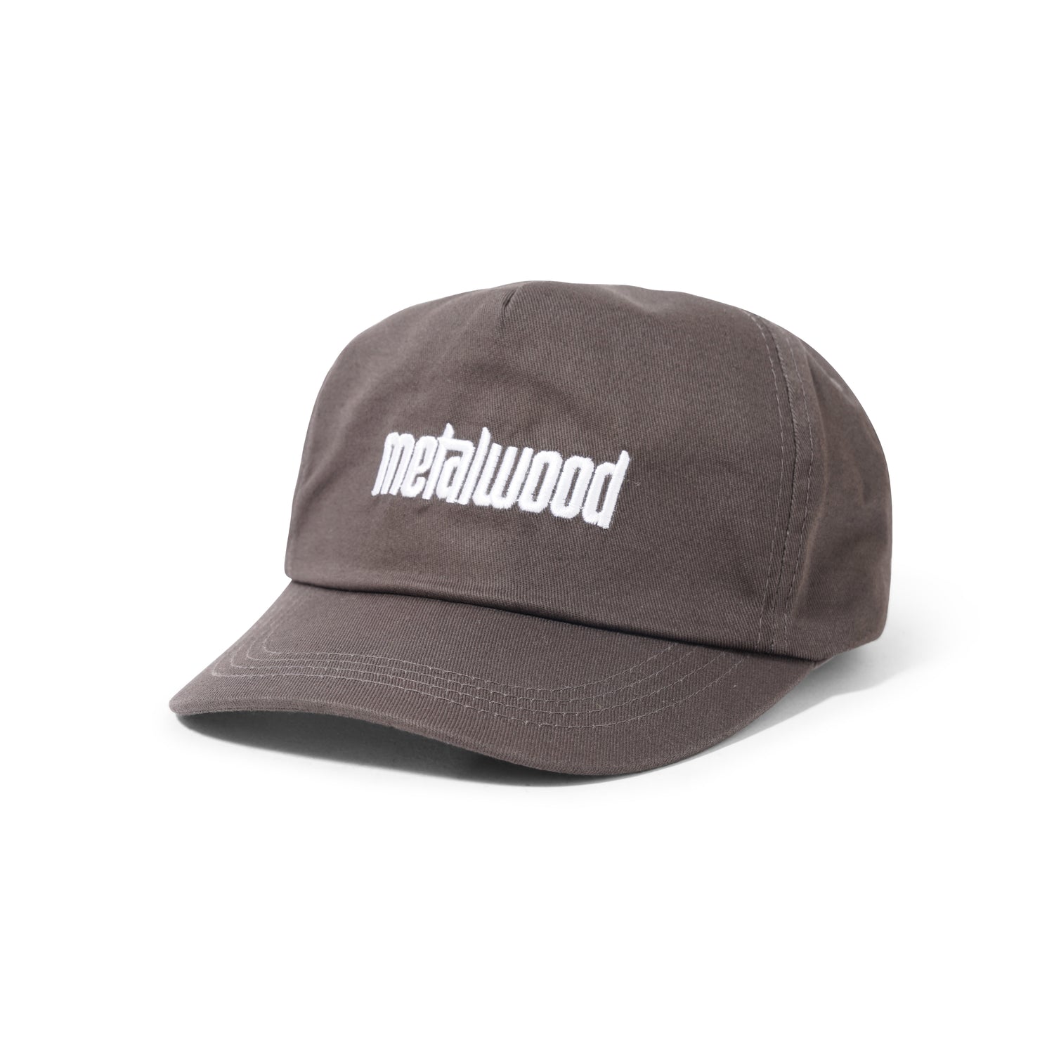 Metal Logo 5-Panel Hat, Brown