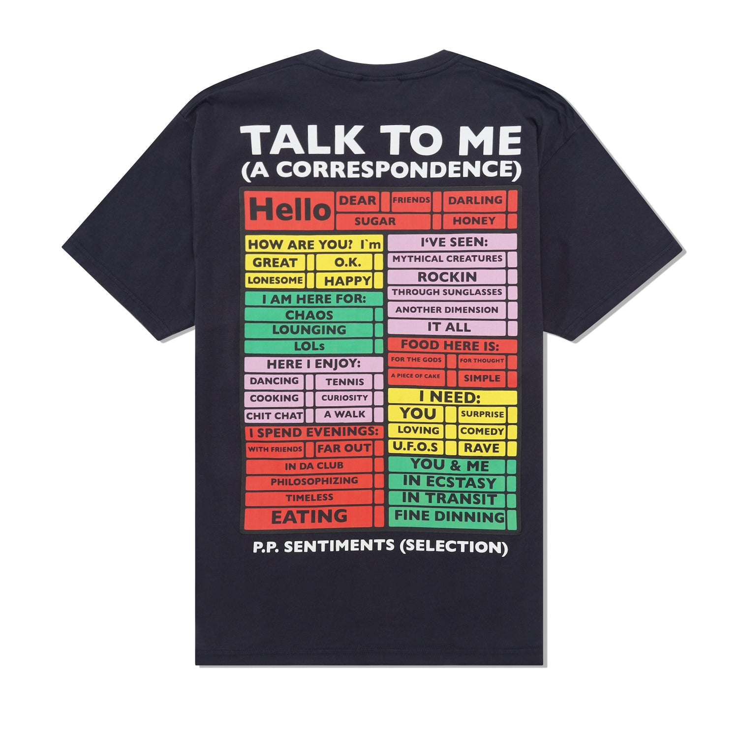 Hello How Are You Tee, Navy Blue