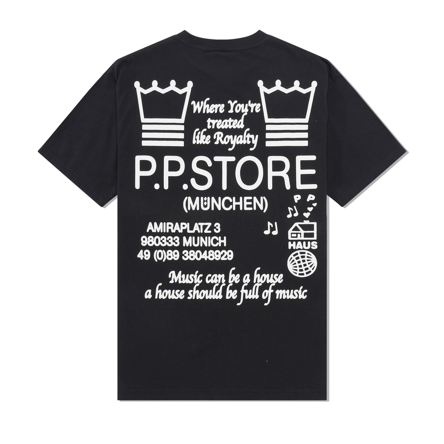 PP Shop Souvenir Tee, Black