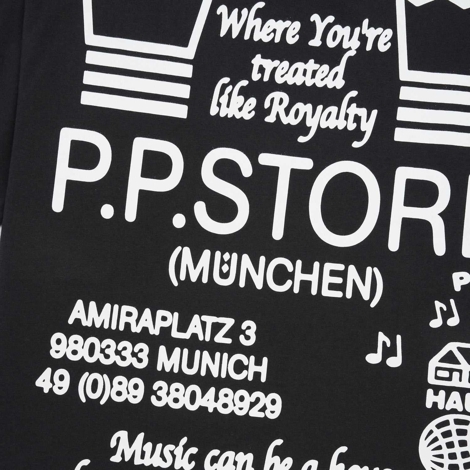 PP Shop Souvenir Tee, Black