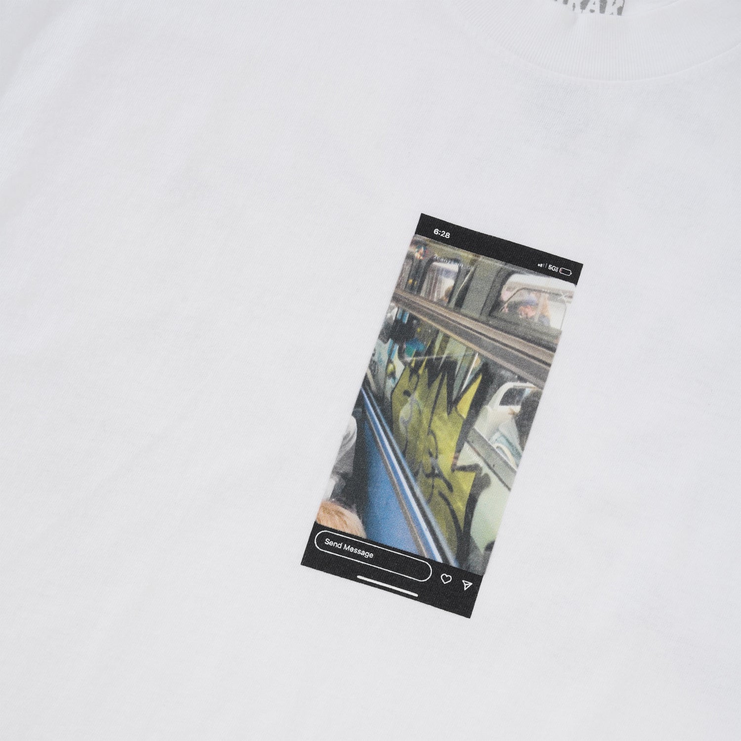 Train Tag Tee, White