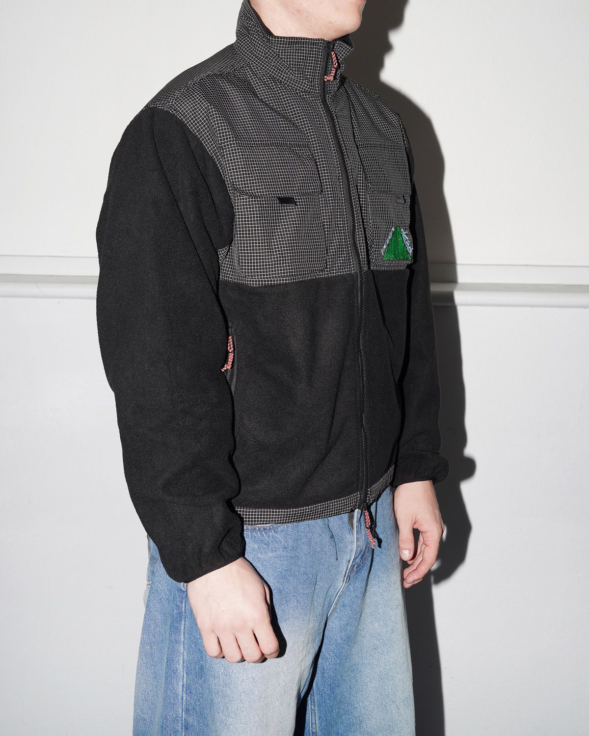 Equipment Ripstop Zip Fleece Jacket, Black
