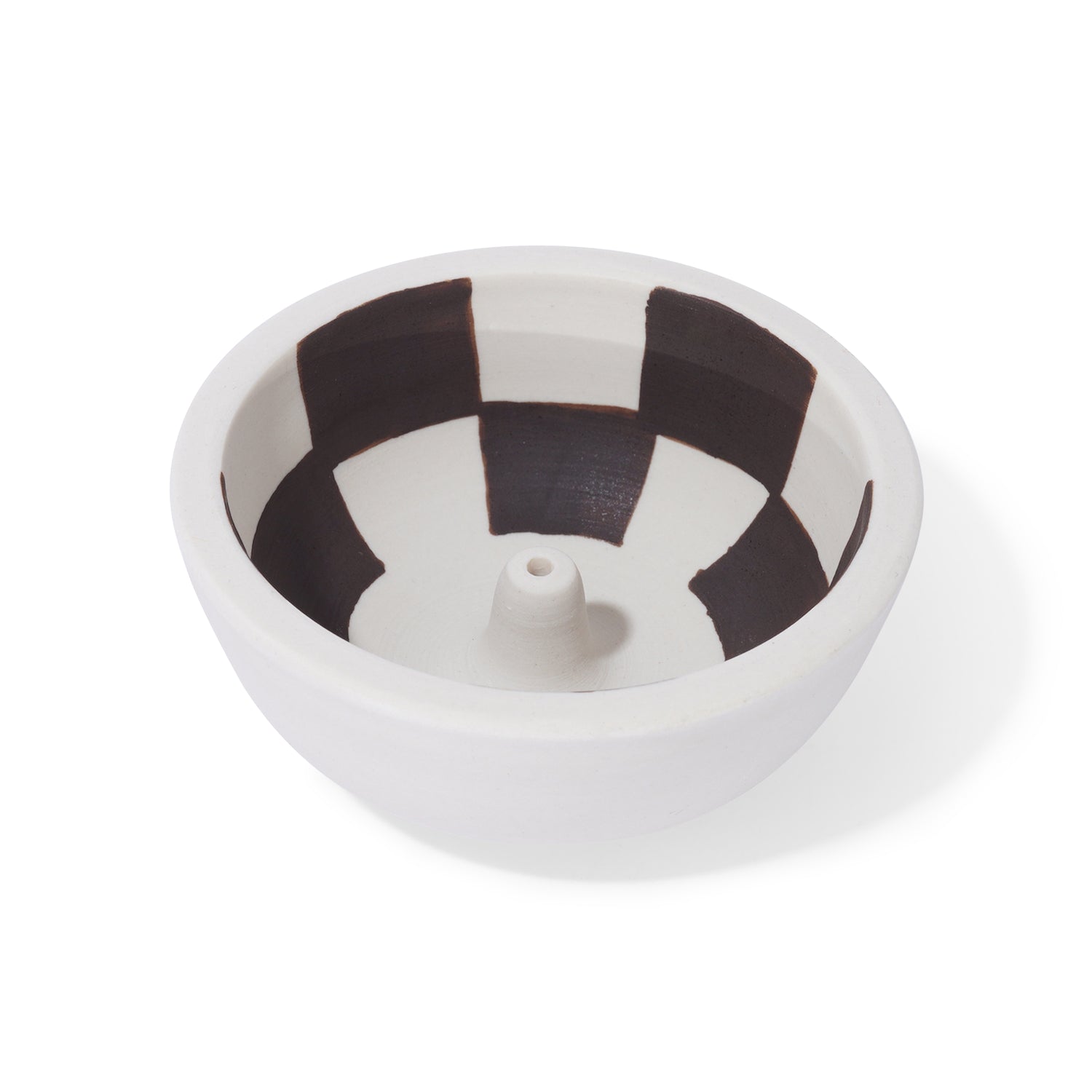 Small Incense Bowl Checker Inside