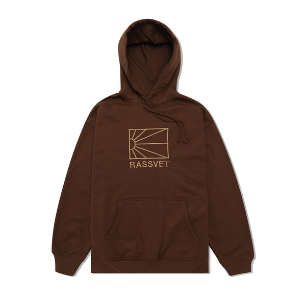 Rassvet Logo Hooded Pullover, Brown