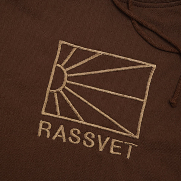 Rassvet Logo Hooded Pullover, Brown