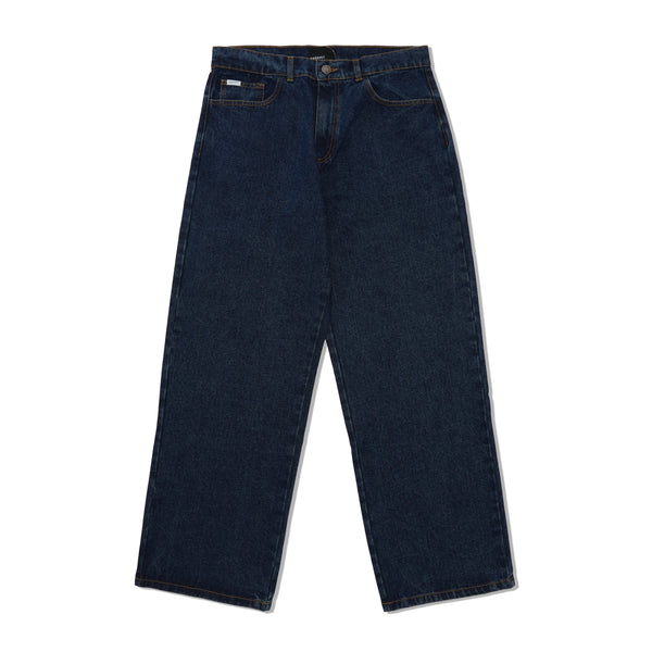 Rassvet Baggy Woven Denim Pants, Blue