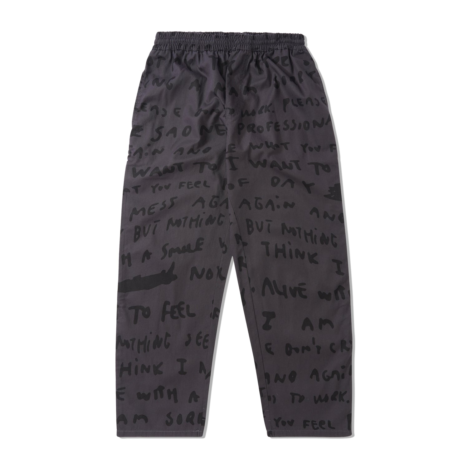 Sad Notes Surf Pants, Graphite