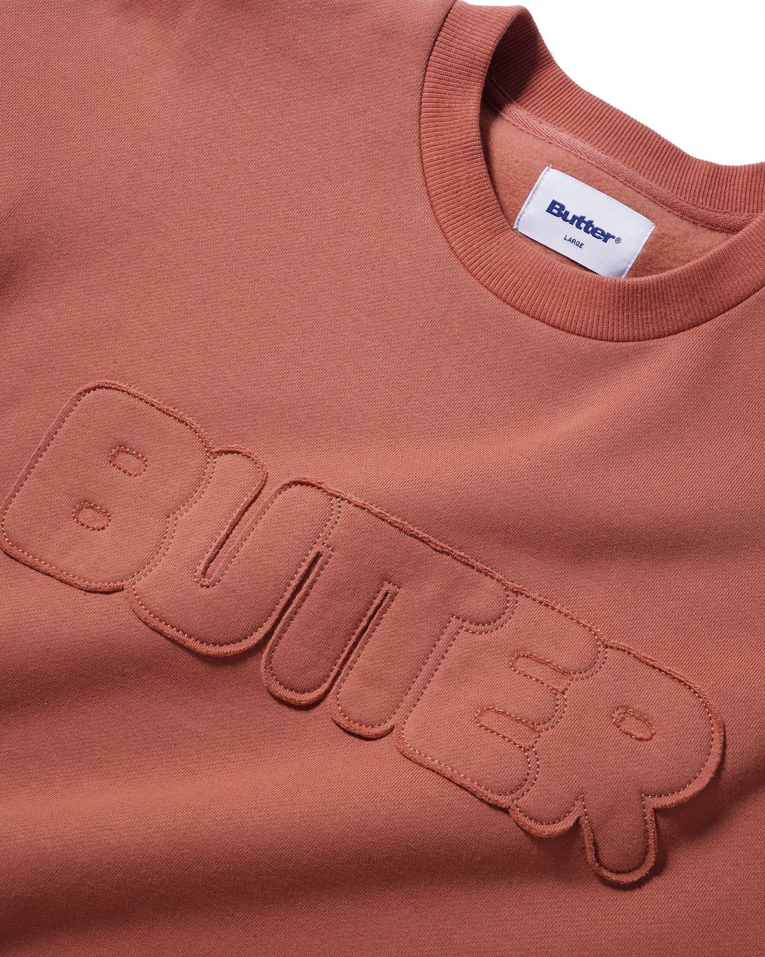 Fabric Applique Crewneck, Oak