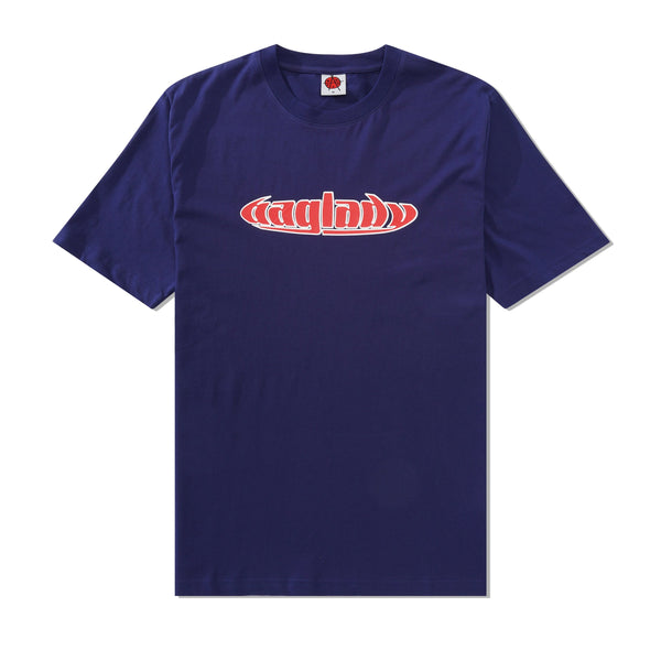 Baglady Warp Logo Tee, Navy