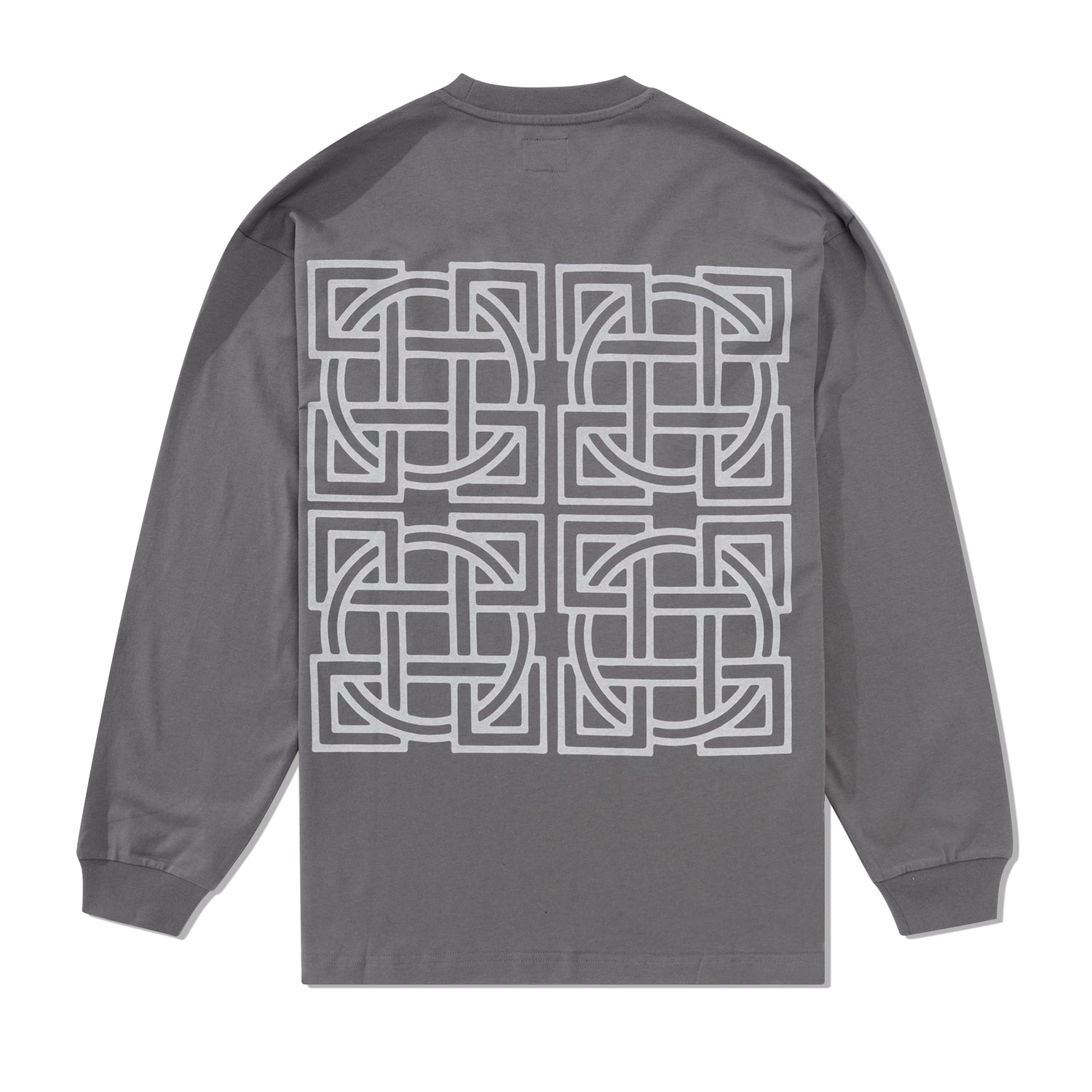 Cross Lattice L/S Tee, Charcoal
