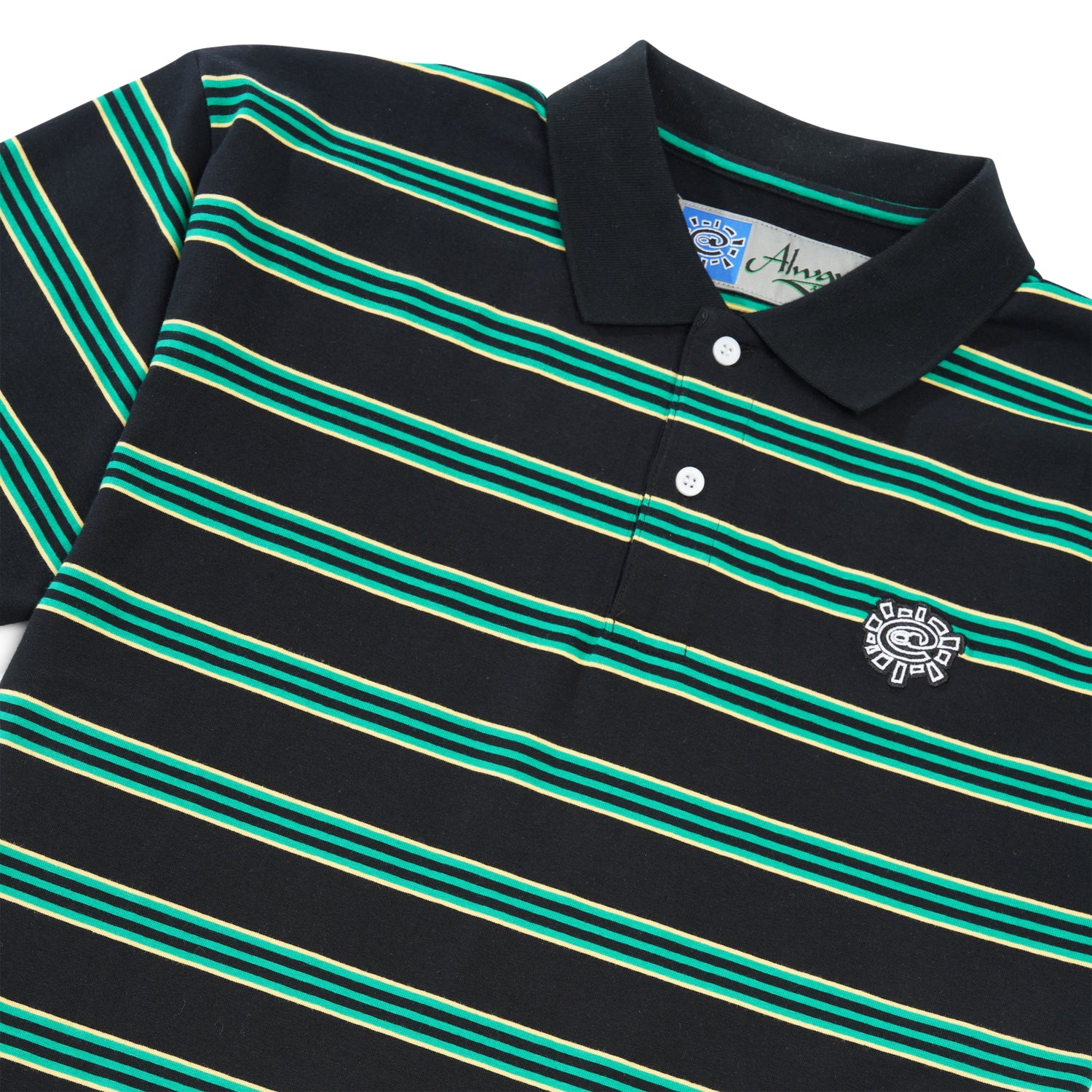 Educated Applique Polo Shirt, Black / Green