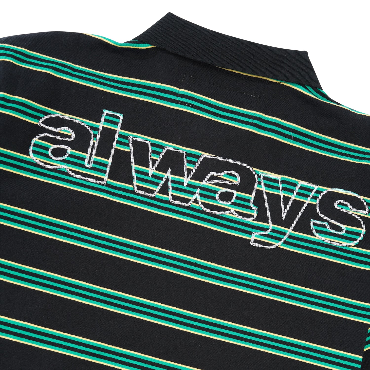 Educated Applique Polo Shirt, Black / Green