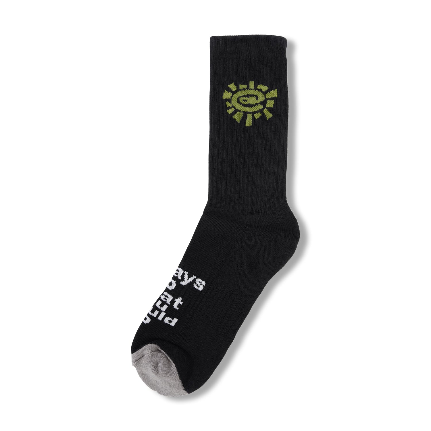 @ Sun Sock, Green / Black