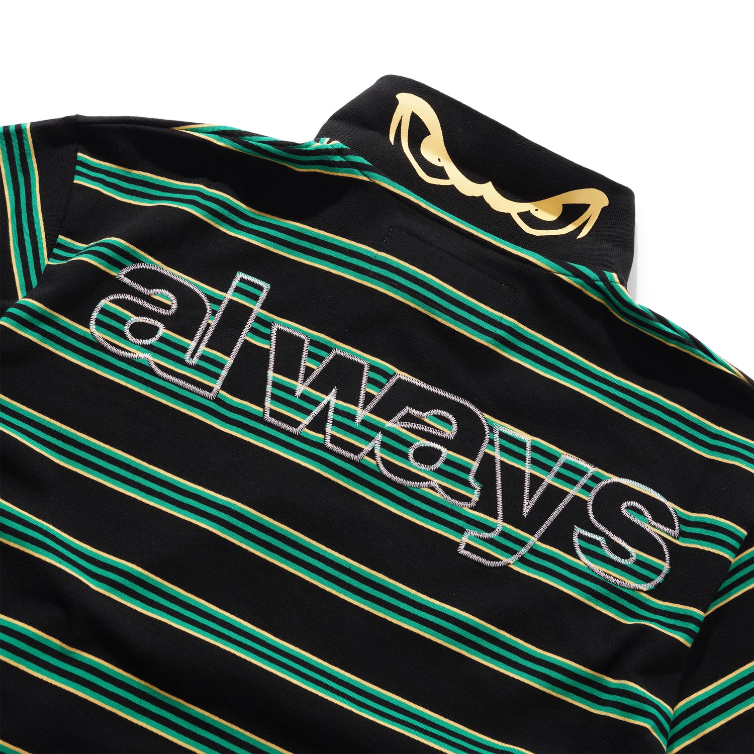 Educated Applique Polo Shirt, Black / Green