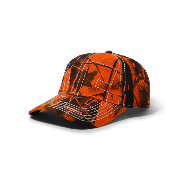 b.Eautiful Vapor Low Profile Hat, Orange Camo / White