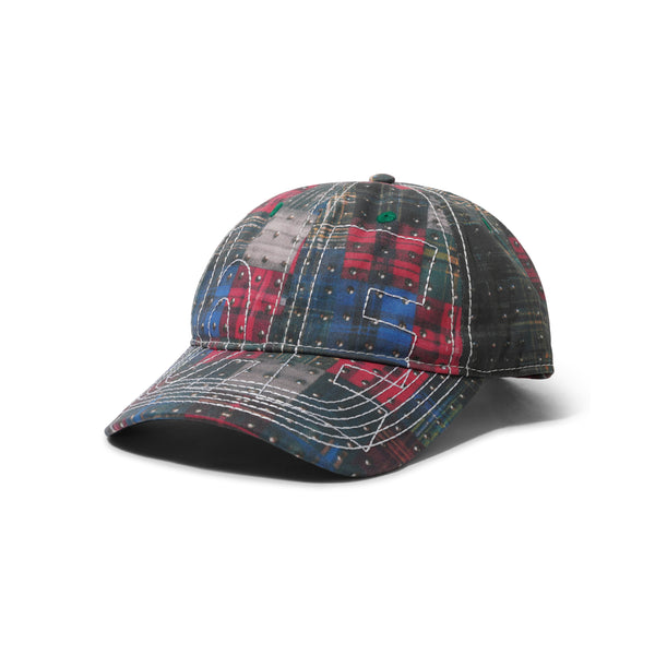 b.Eautiful Vapor Low Profile Hat, Studded Plaid / White
