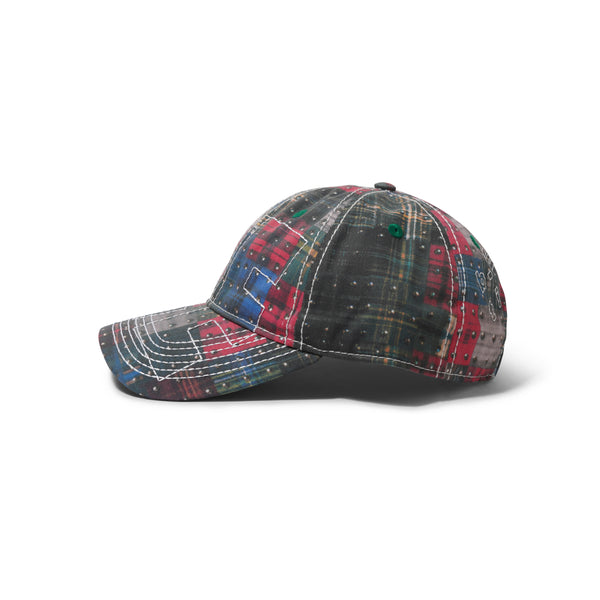 b.Eautiful Vapor Low Profile Hat, Studded Plaid / White