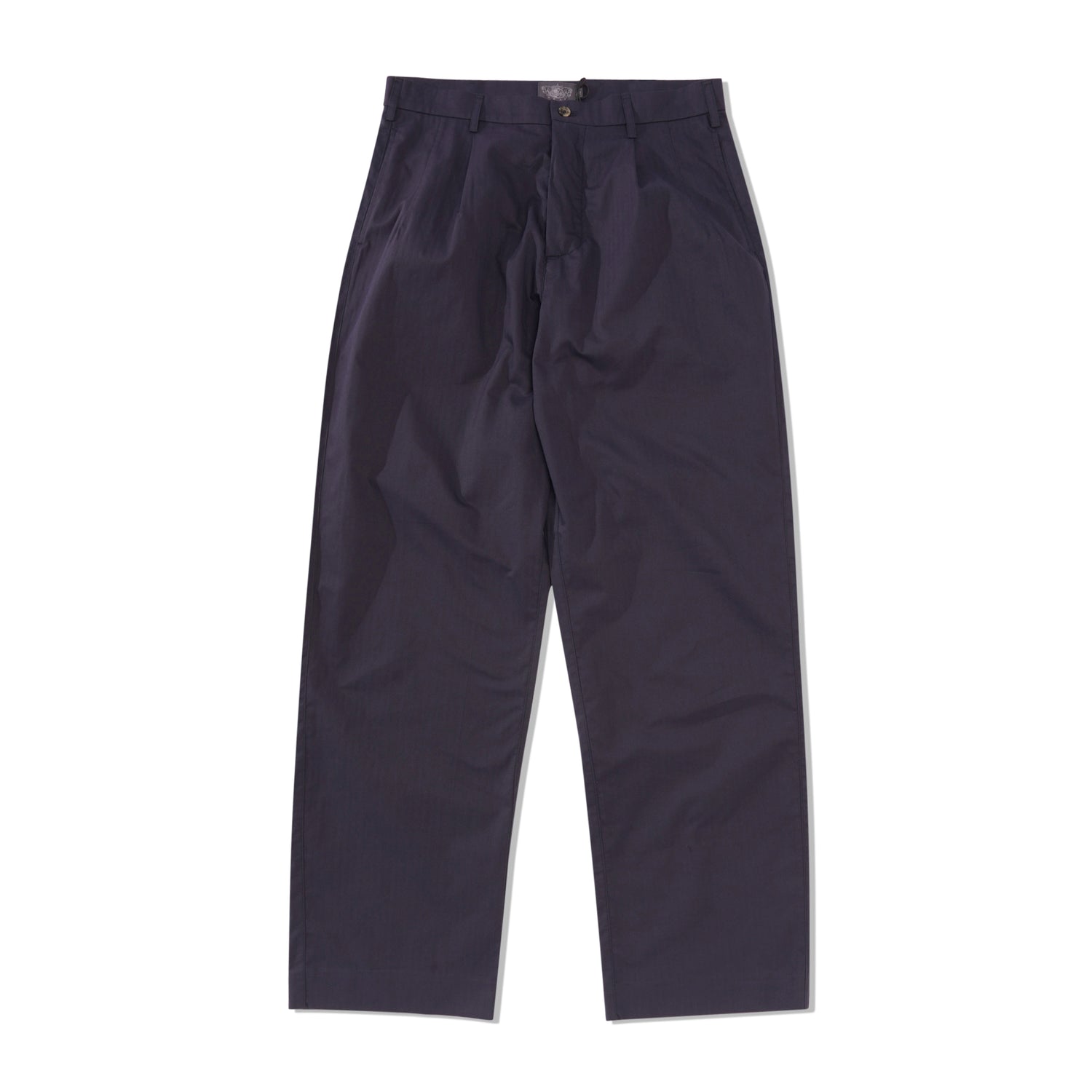 Pleated Straight Leg Trouser, Navy