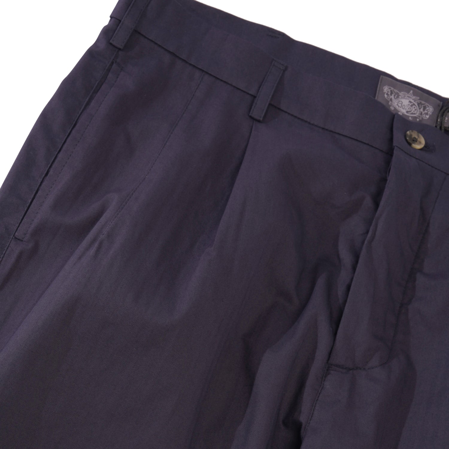 Pleated Straight Leg Trouser, Navy