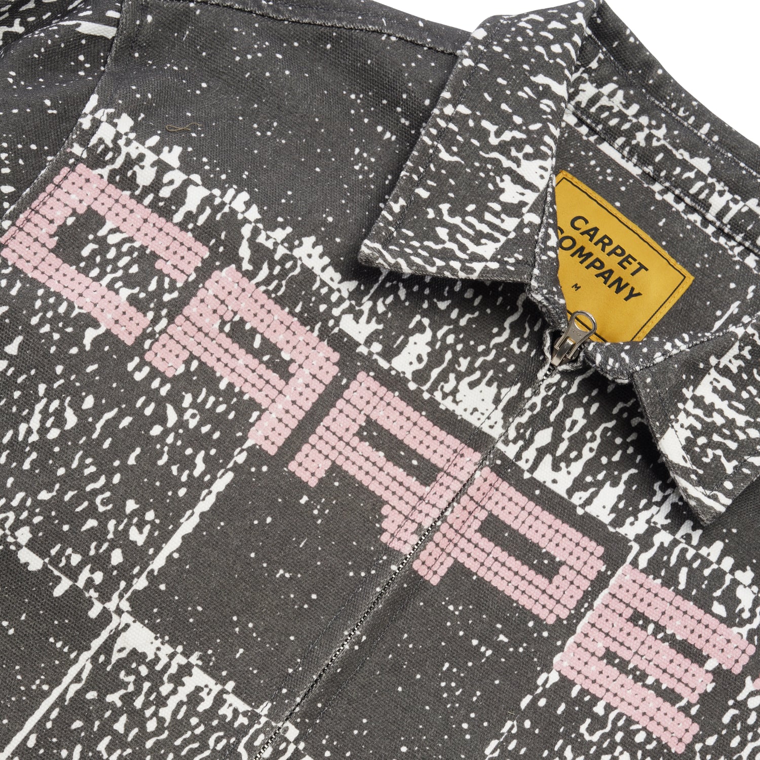 Checker Zip Shirt, Black