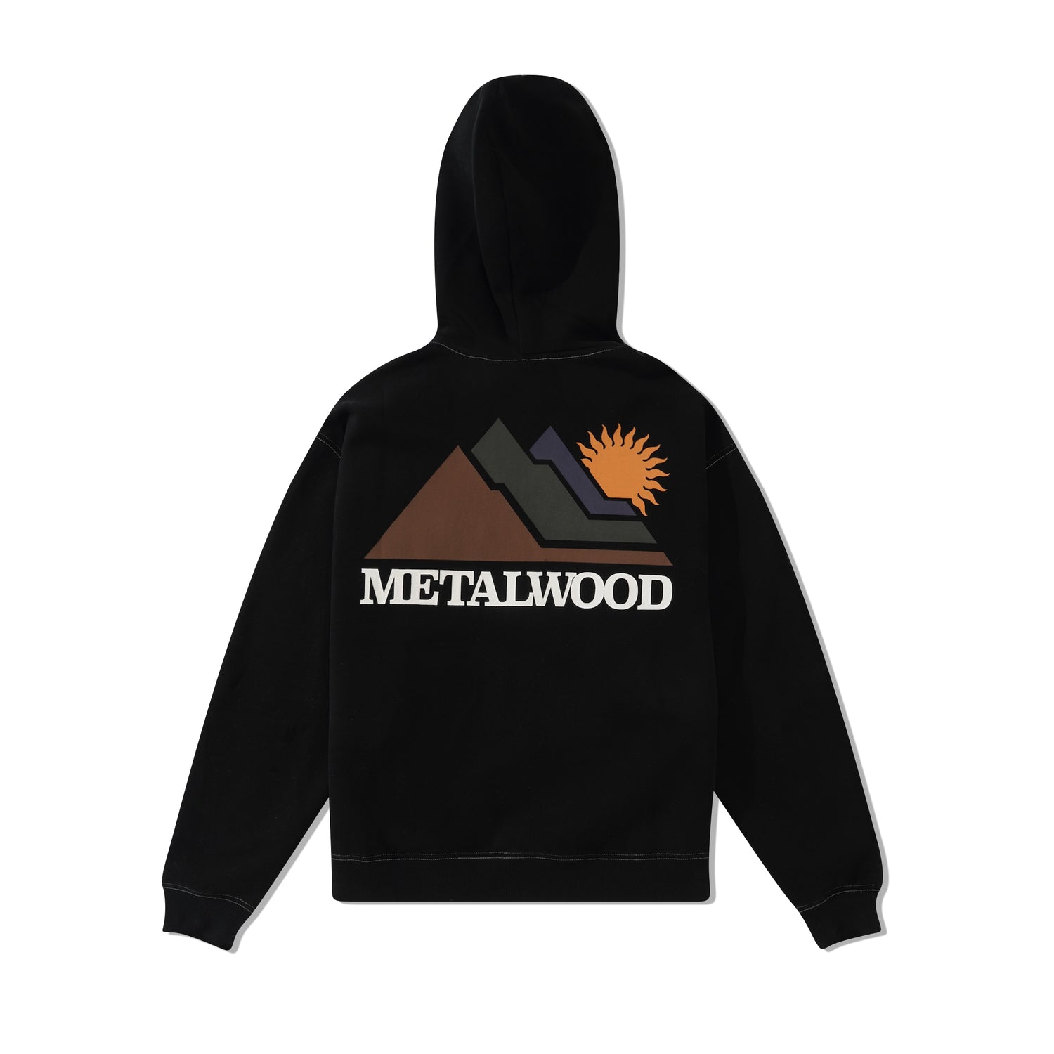Sunshine Zip Hooded Pullover, Black