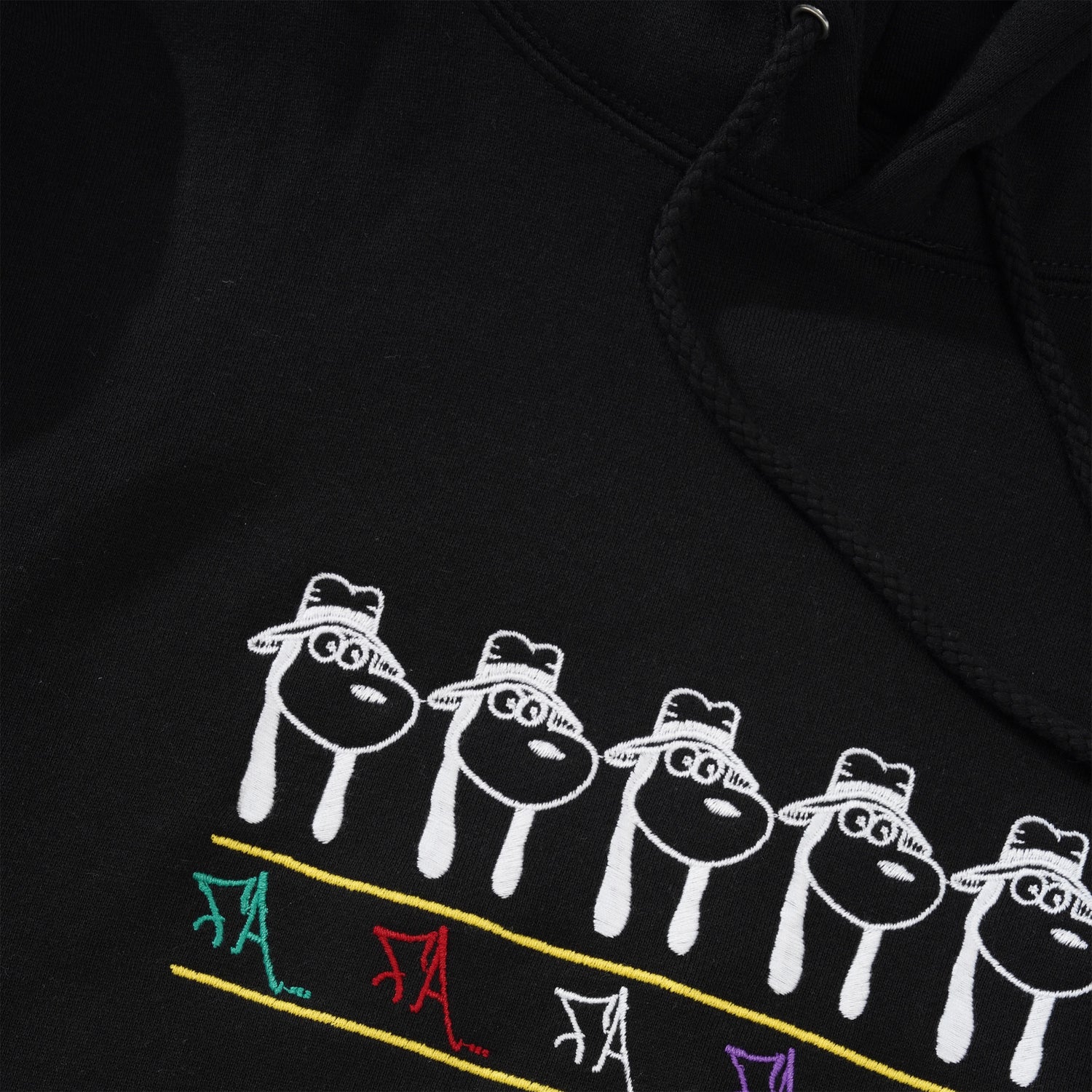 Spike Repeat Embroidered Pullover, Black
