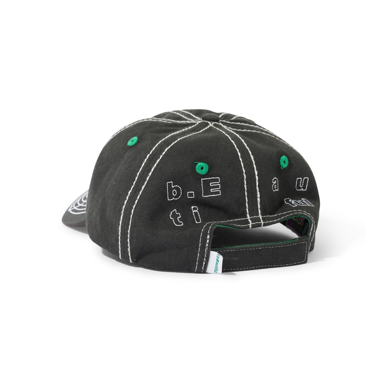 Vapor 6 Panel Hat, Off Black / White