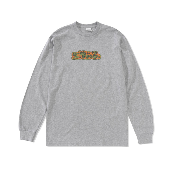 Sneeze Camo Logo L/S Tee, Heather Grey