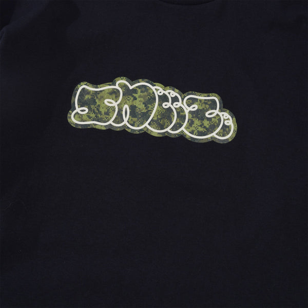 Sneeze Camo Logo L/S Tee, Dark Navy