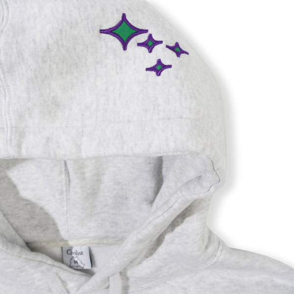 Civilist Spike Pullover Hood, Light Heather Grey