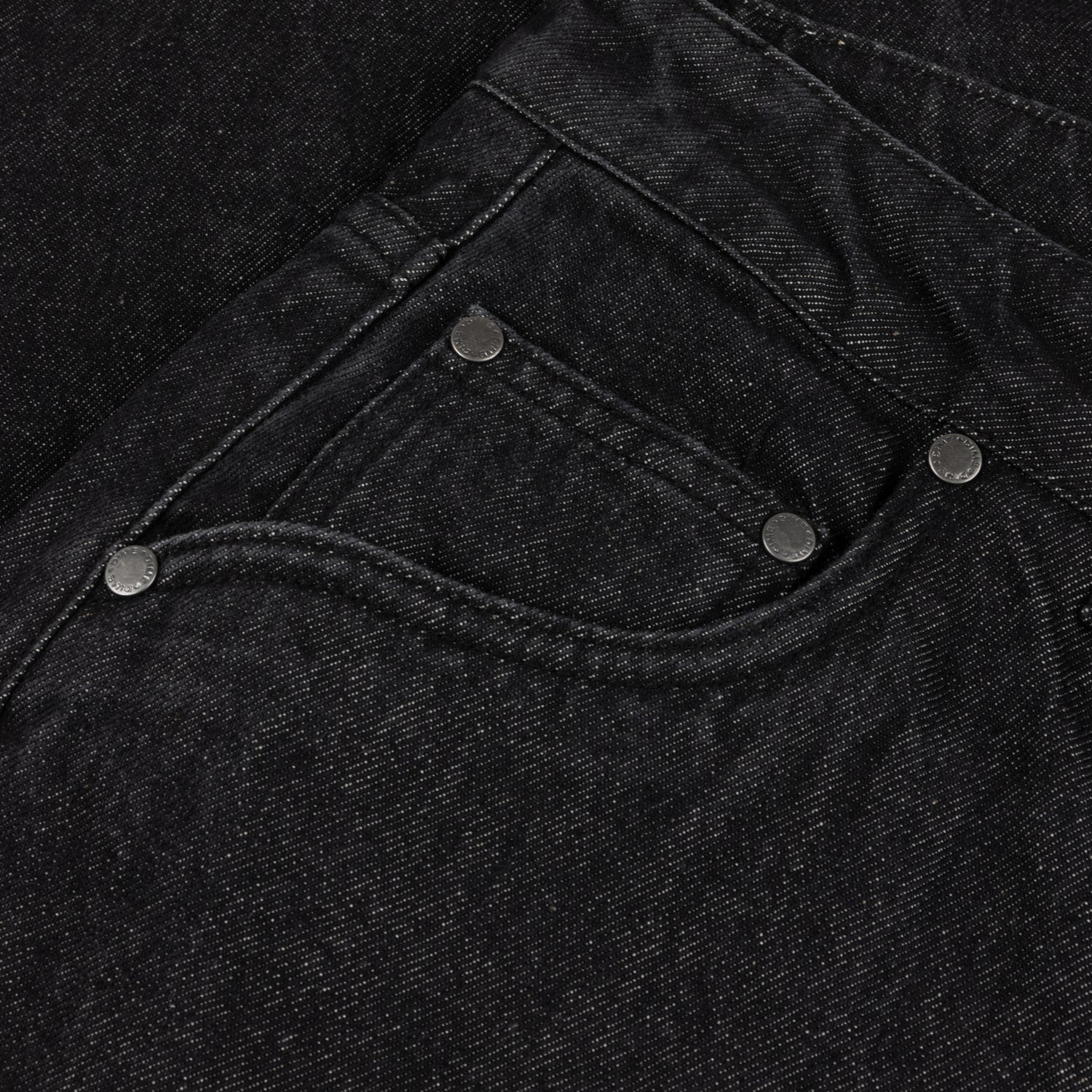 Classic Baggy Denim Pants, Black Washed