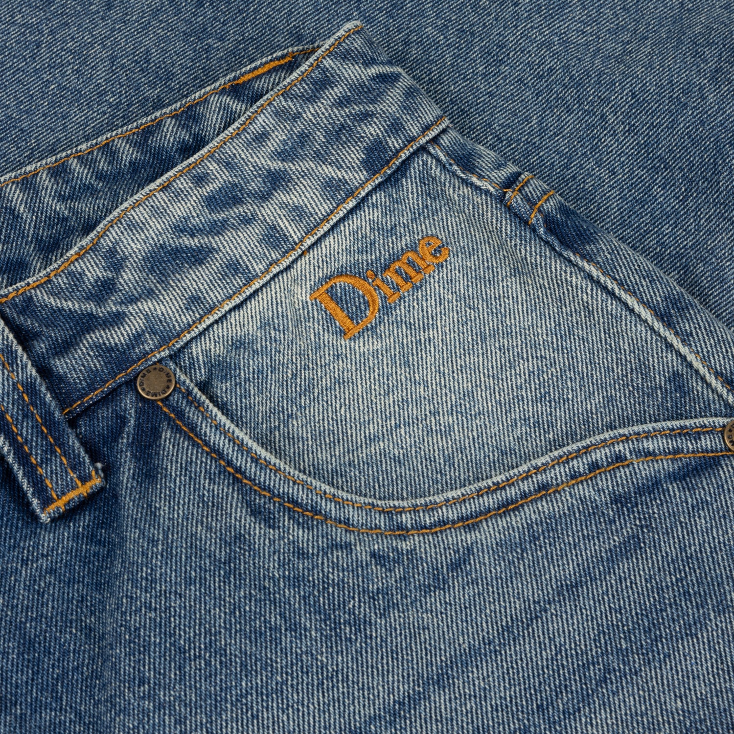 Classic Baggy Denim Jeans, Sandblasted Indigo