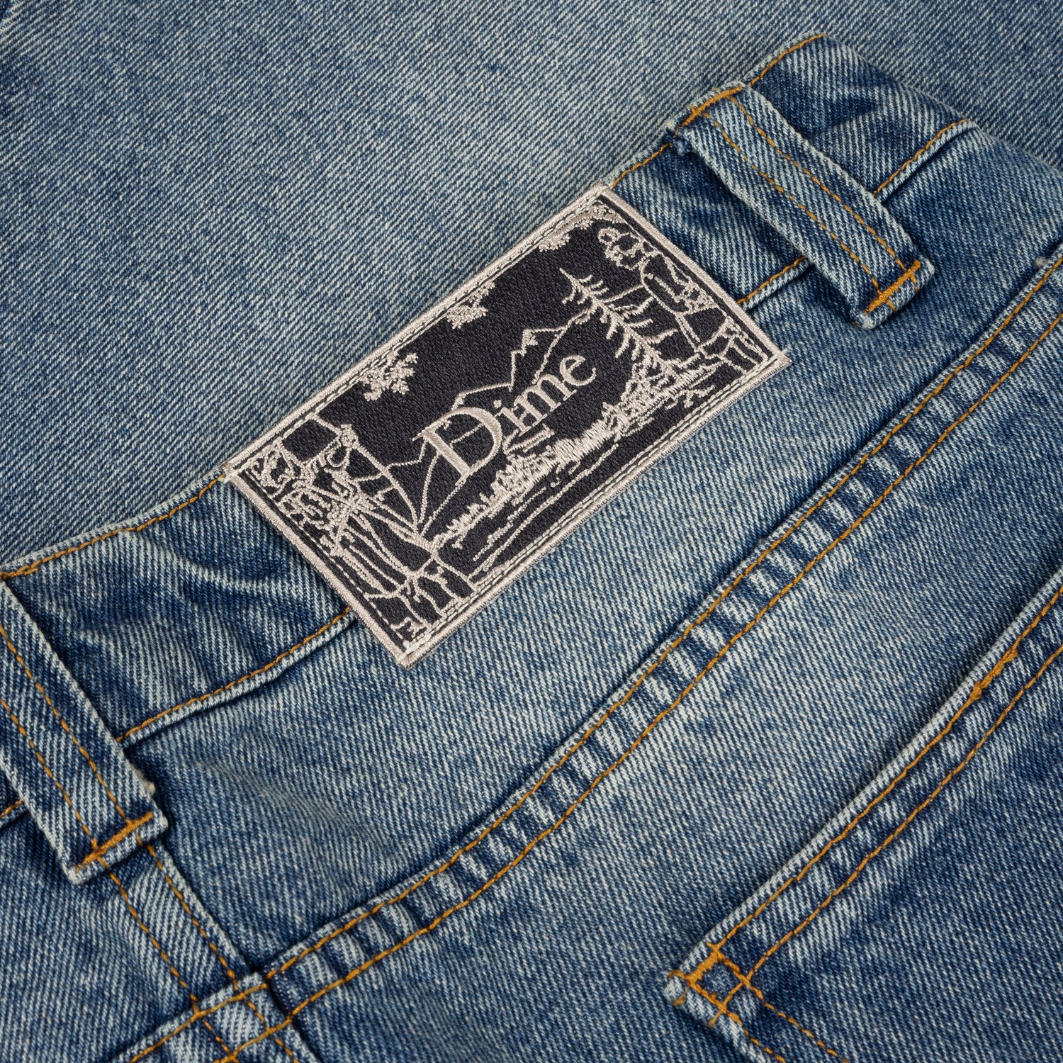 Classic Baggy Denim Jeans, Sandblasted Indigo