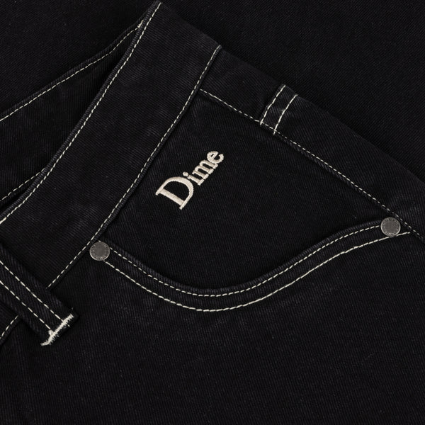 Classic Relaxed Denim Pants, Black / Contrast Stitch – Lo-Fi