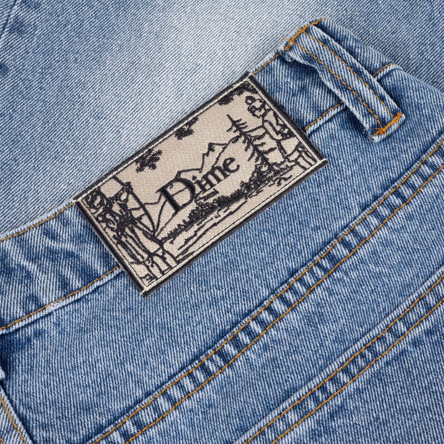 Classic Relaxed Denim Pants, Sandblasted Blue
