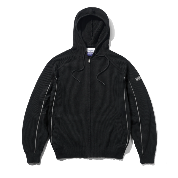 Butter Goods Dougie Knit Zip-Thru Hood, Black