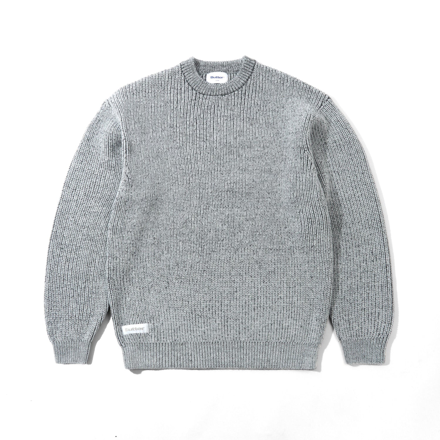 Drain Knit Sweater, Grey