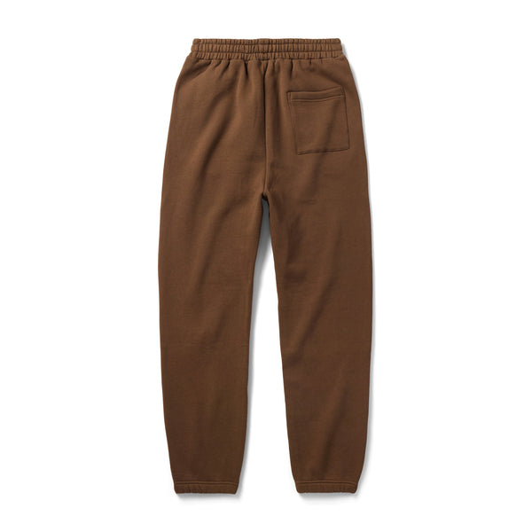Born X Raised Embroidered Sweat Pants, Walnut / Cream