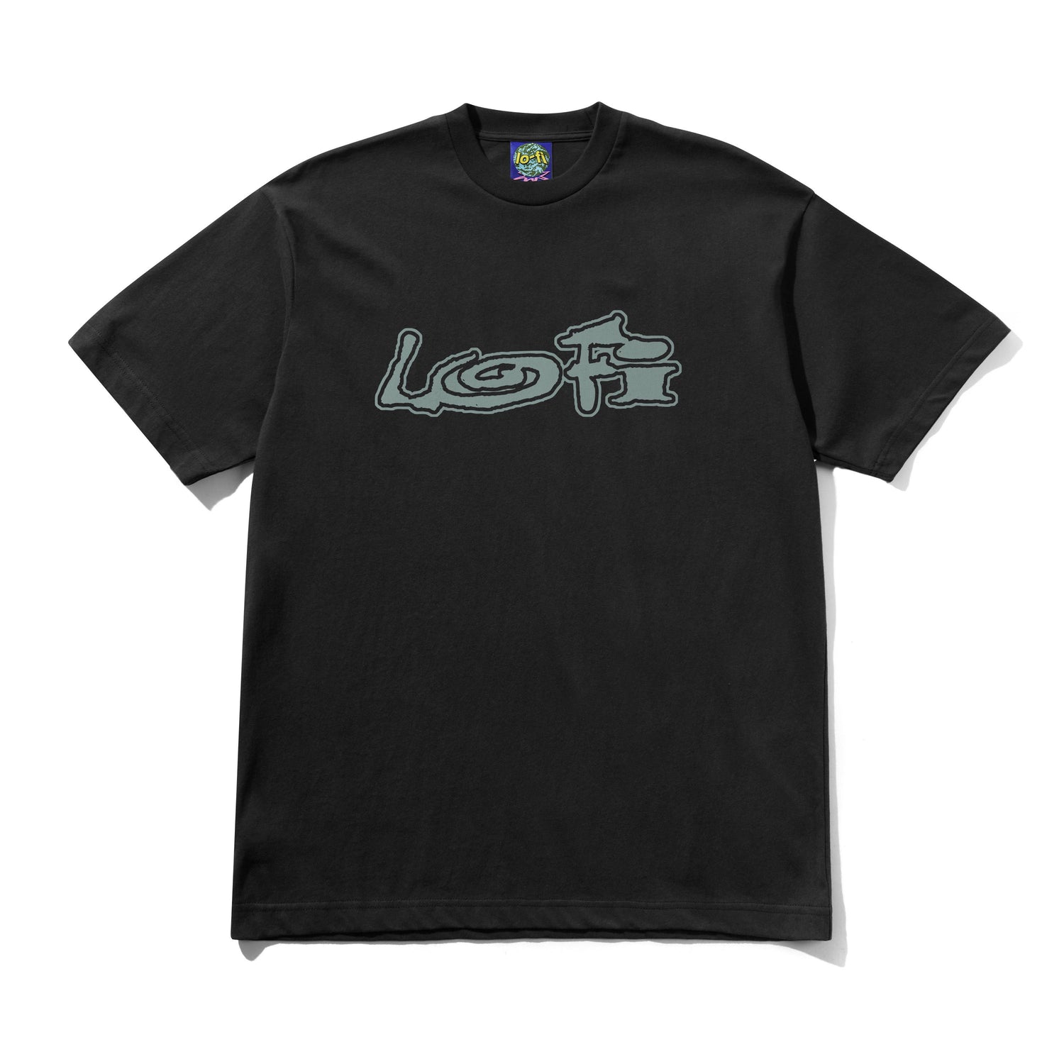 Emission Tee, Washed Black