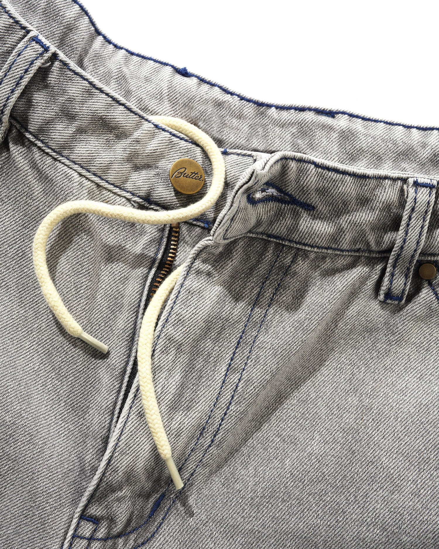 Encounter Denim Shorts, Washed Soft Grey